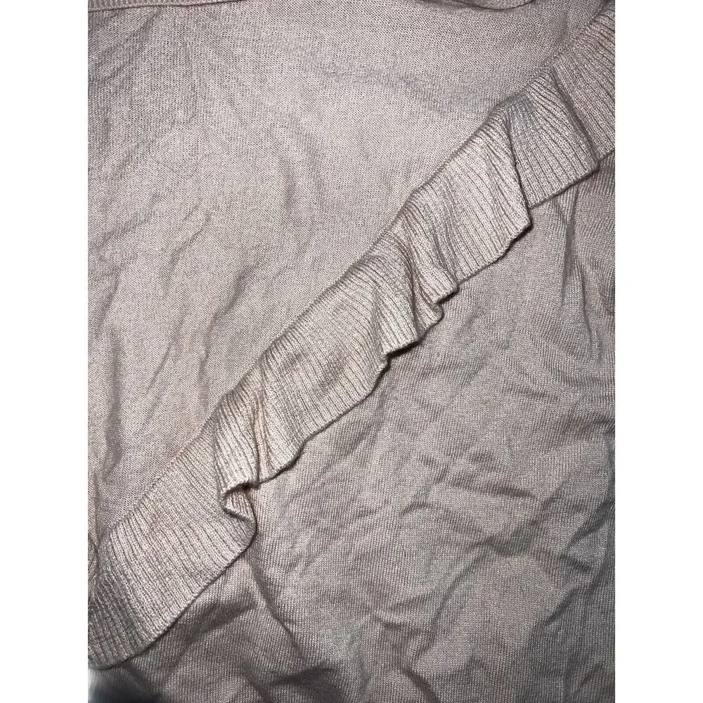 Gap Sweater Women 2XL Merino‎ Wool Boat Neck Ruffle Cottagecore Peasant Casual